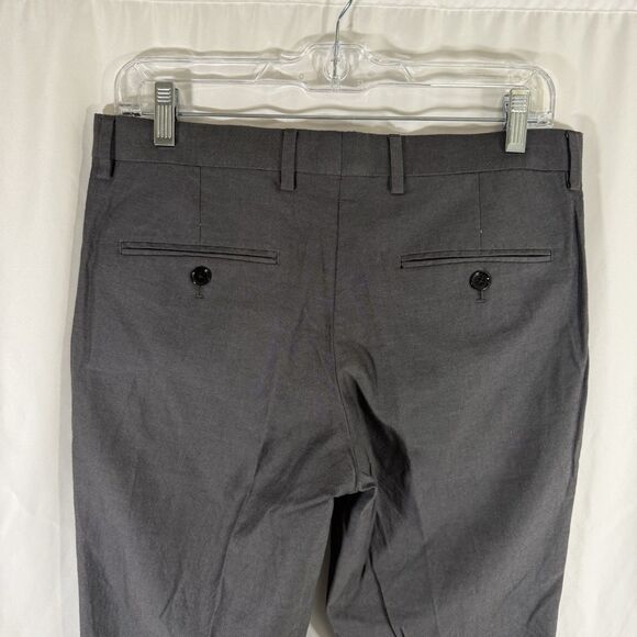Express Extra Slim Pants Men's 29x30 Grey Flat Front Pockets Office Work Cotton - Picture 10 of 11